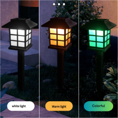 Lampe Solaire de Jardin en Forme de Petite Maison - Lumière Chaude - 1.2V - Type Pelouse (2 Pcs) · Smarty Paris